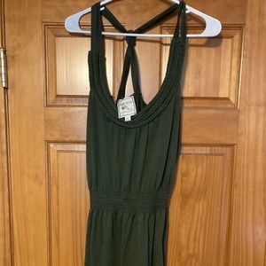 Green Dress-Knotted Back-Size Med fits like Large